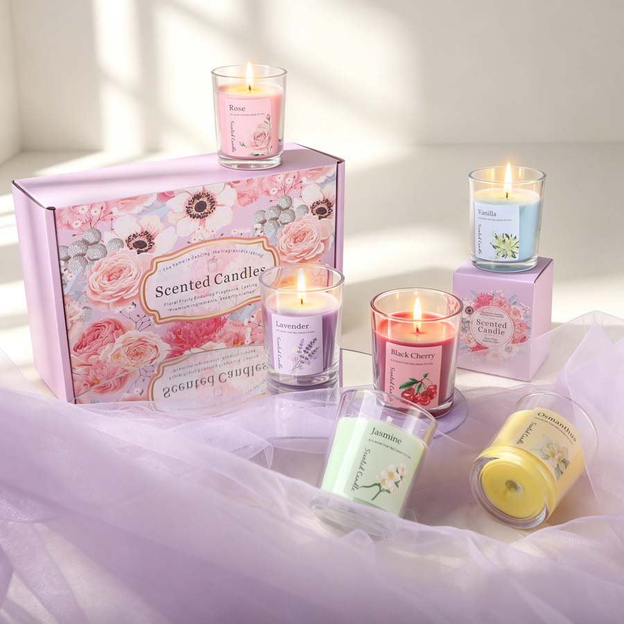Home Fragrance Gift - Aromatherapy Scented Candle Gift Set 6